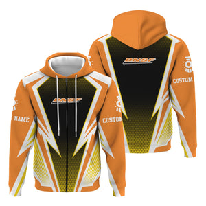 Railspirit Personalized BNSF Railway Hoodie Lightning Graphic Style Zip Up Hoodie Gift Idea For Train Lover