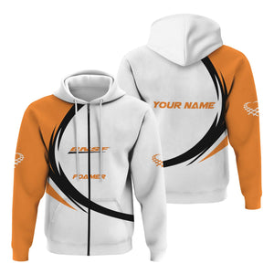 Railspirit Personalized BNSF Railway Hoodie Unique Graphic Style Zip Up Hoodie For Train Enthusiasts