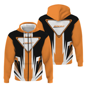 Railspirit BNSF Railway Hoodie Bold Graphic Style All Over Printed Zip Up Hoodie