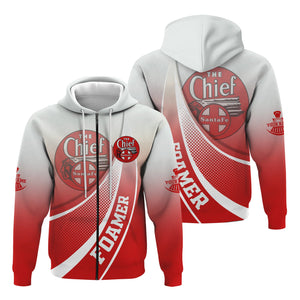Railspirit Personalized The Chief Santa Fe Railroad Hoodie Railway-Themed Style Zip Up Hoodie Gift Idea For Trainspotter
