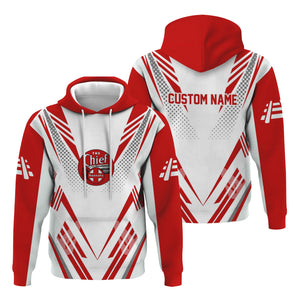 Railspirit Personalized The Chief Santa Fe Railroad Hoodie Railroad Tribute Design Train Zip Up Hoodie for Train Lovers