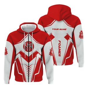 Railspirit Personalized The Chief Santa Fe Railroad Hoodie Railway Trainspotter Style Zip Up Hoodie Gift Idea For Foamers