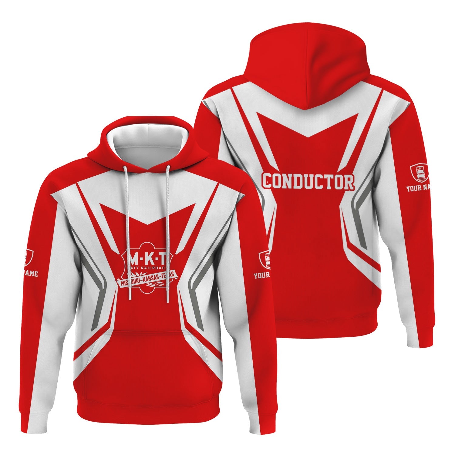 Railspirit Personalized Katy Railroad Hoodie Unique Style with Custom Job Train Zip Up Hoodie