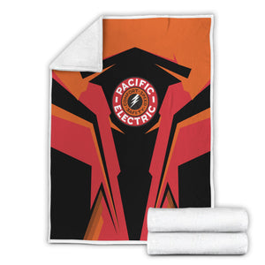 Railspirit Personalized Pacific Electric Railroad Blanket Strong Line Train Blanket Gift Idea For Train Lover