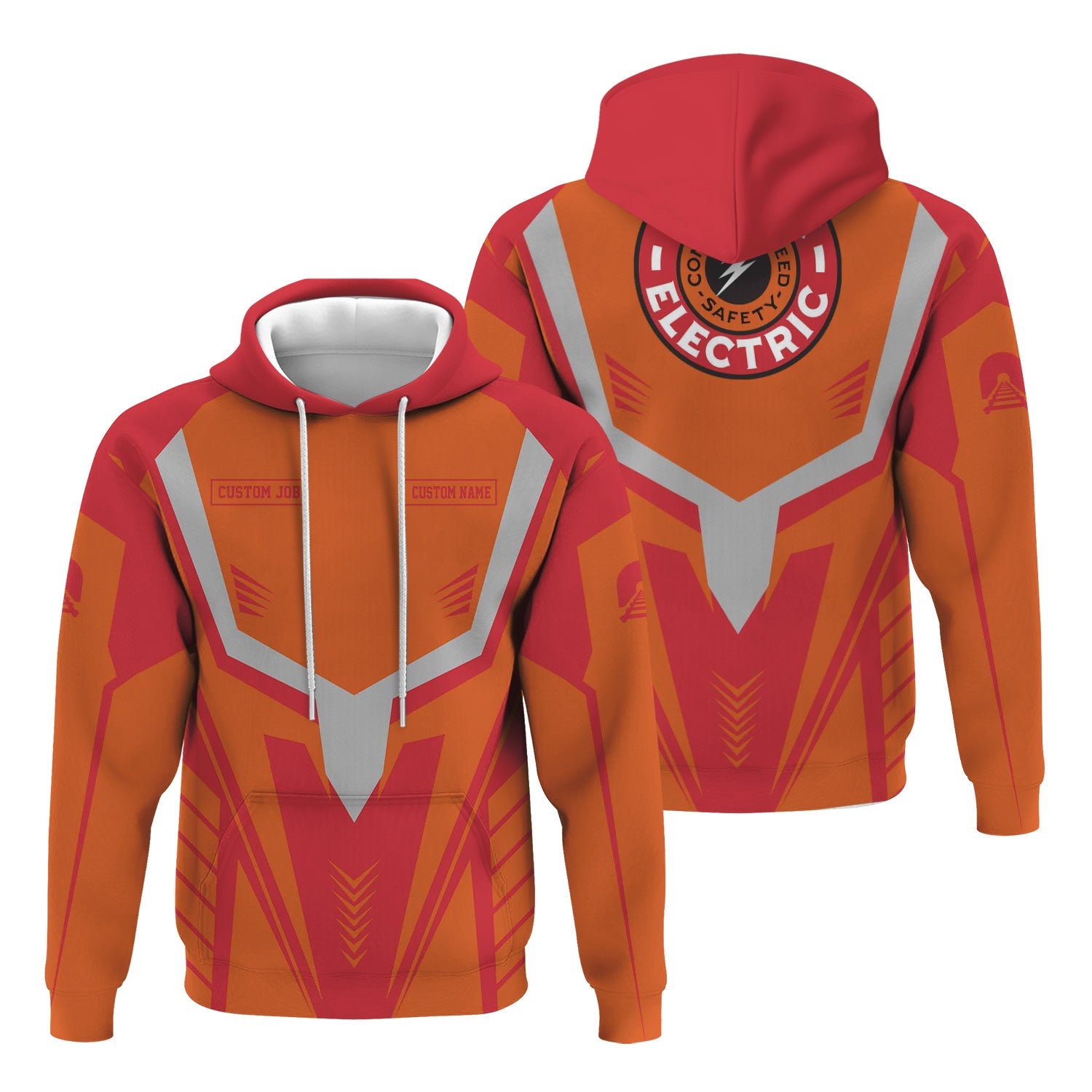 Railspirit Personalized Pacific Electric Railroad Hoodie Workwear-Inspired with Custom Position Train Zip Up Hoodie