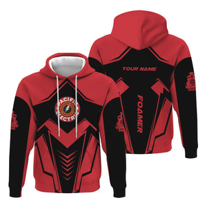 Railspirit Personalized Pacific Electric Railroad Hoodie Railway Trainspotter Style Zip Up Hoodie Gift Idea For Foamers
