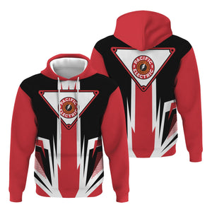 Railspirit Pacific Electric Railroad Hoodie Bold Graphic Style All Over Printed Zip Up Hoodie