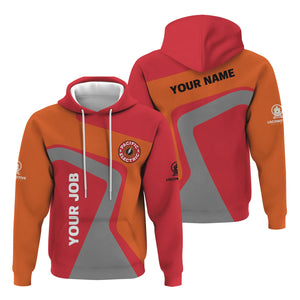 Railspirit Personalized Pacific Electric Railroad Hoodie Unique Design with Custom Job Position Train Zip Up Hoodie