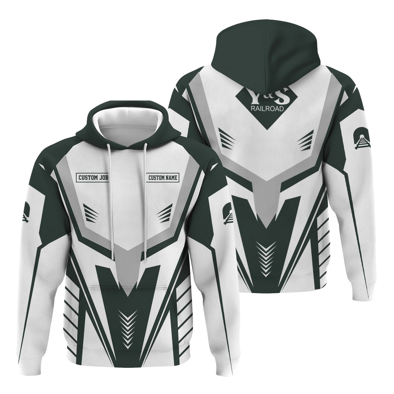 Railspirit Personalized Youngstown & Southern Railroad Hoodie Workwear-Inspired with Custom Position Train Zip Up Hoodie