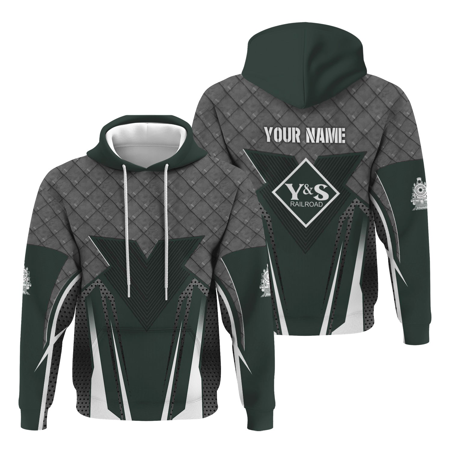 Railspirit Personalized Youngstown & Southern Railroad Hoodie Rugged Steel Vibes Train Zip Up Hoodie All Over Print