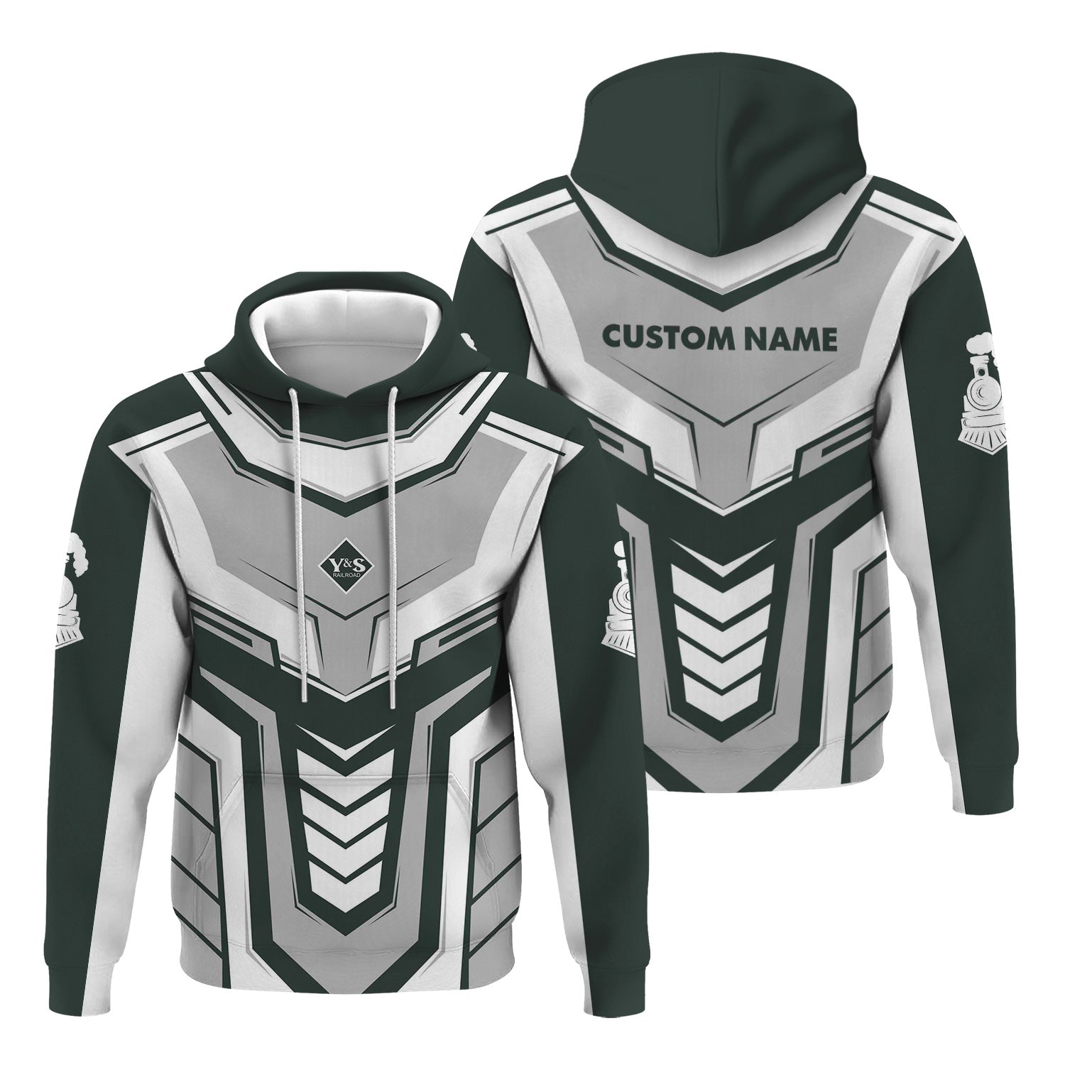 Railspirit Personalized Youngstown & Southern Railroad Hoodie Armor-Inspired Design Train Zip Up Hoodie All Over Print