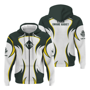 Railspirit Personalized Youngstown & Southern Railroad Hoodie Distinctive Flame Style Zip Up Hoodie For Steam Engine Addict