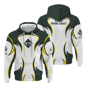 Railspirit Personalized Youngstown & Southern Railroad Hoodie Distinctive Flame Style Zip Up Hoodie For Steam Engine Addict