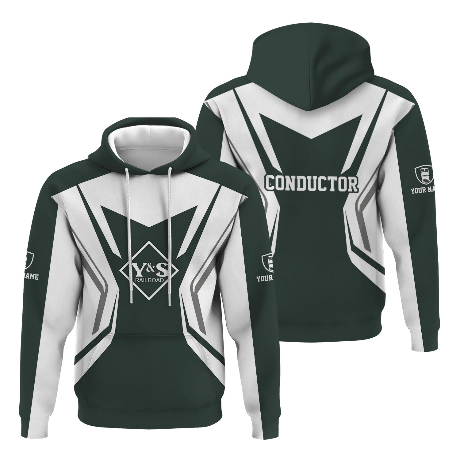 Railspirit Personalized Youngstown & Southern Railroad Hoodie Unique Style with Custom Job Train Zip Up Hoodie