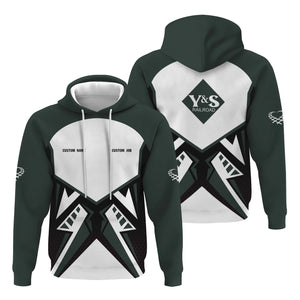 Railspirit Personalized Youngstown & Southern Railroad Hoodie Vibriant Style with Custom Position Train Zip Up Hoodie