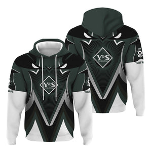 Railspirit Personalized Youngstown & Southern Railroad Hoodie Vibrant Graphic Pattern Zip Up Hoodie For Train Enthusiasts