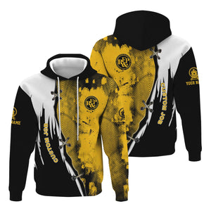 Railspirit Personalized Richmond, Fredericksburg And Potomac Railroad Hoodie Retro Stitches Design with Custom Position Train Zip Up Hoodie