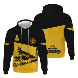 Railspirit Custom Name Richmond, Fredericksburg And Potomac Railroad Hoodie One Track Mind Printed Zip Hoodie