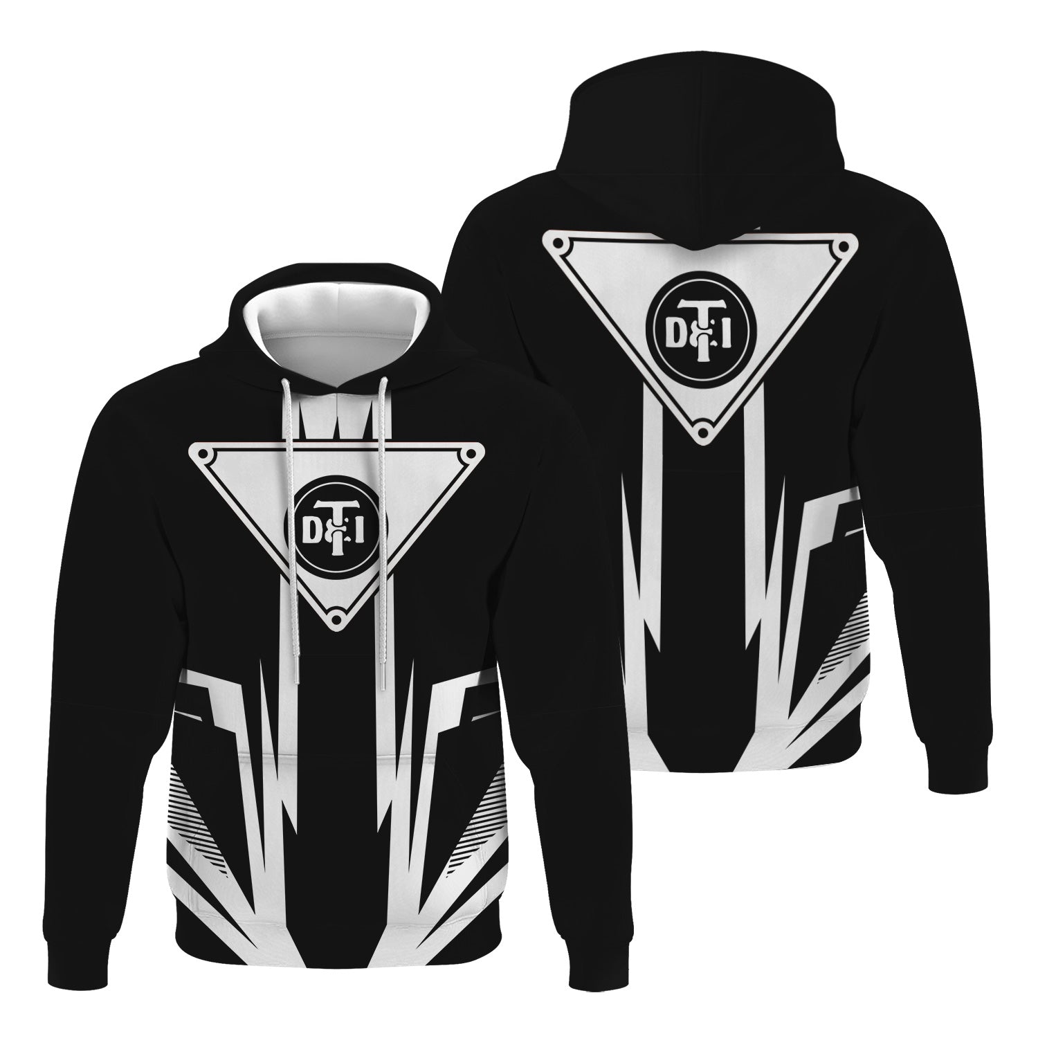 Railspirit Detroit Toledo And Ironton Railroad Hoodie Bold Graphic Style All Over Printed Zip Up Hoodie