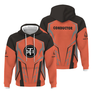 Railspirit Personalized Detroit Toledo And Ironton Railroad Hoodie Futuristic Design with Custom Job Train Zip Up Hoodie