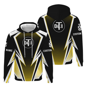 Railspirit Personalized Detroit Toledo And Ironton Railroad Hoodie Lightning Graphic Style Zip Up Hoodie Gift Idea For Train Lover