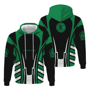 Railspirit Personalized Pittsburgh And Lake Erie Railroad Hoodie Striped Railroad Style Train Zip Up Hoodie All Over Print