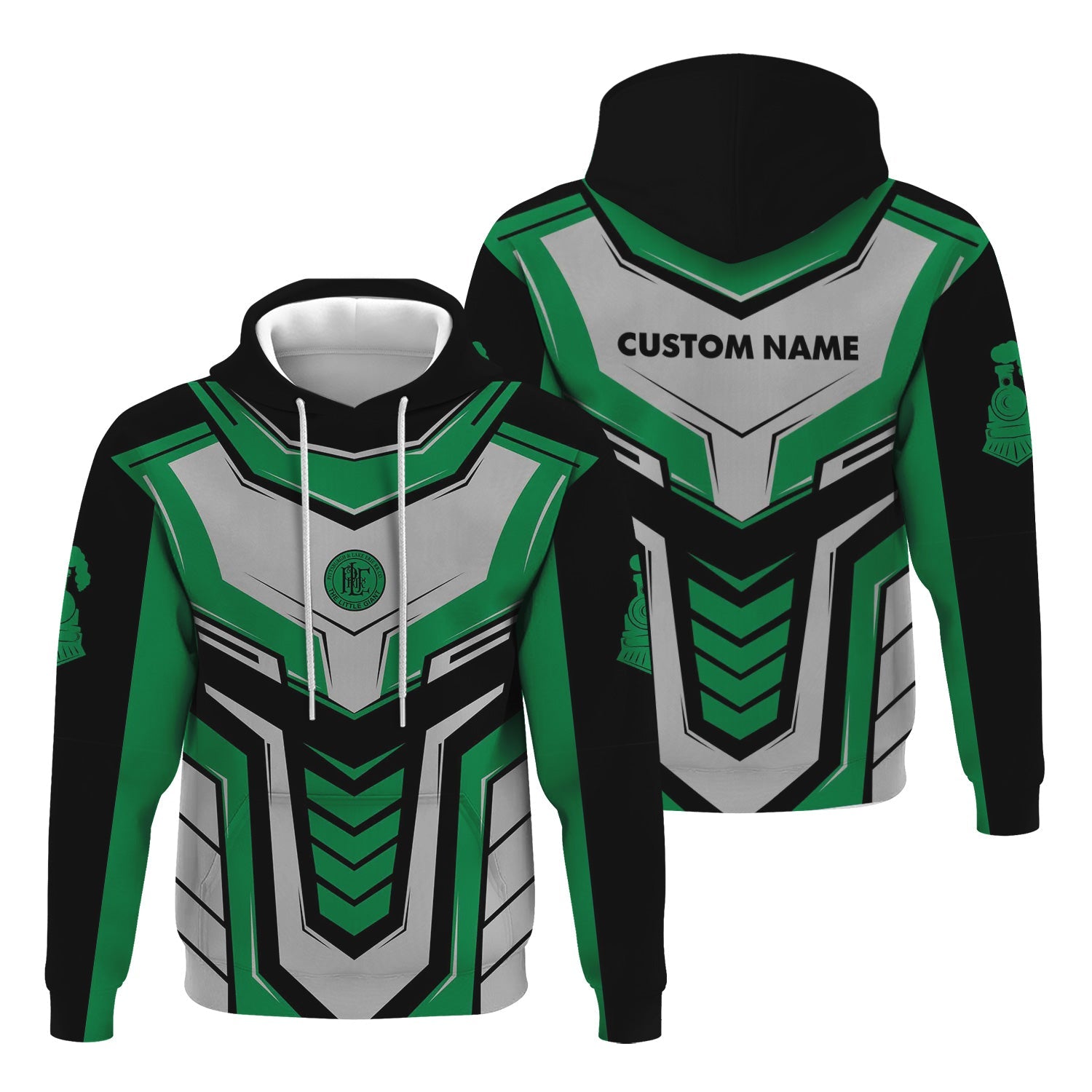 Railspirit Personalized Pittsburgh And Lake Erie Railroad Hoodie Armor-Inspired Design Train Zip Up Hoodie All Over Print