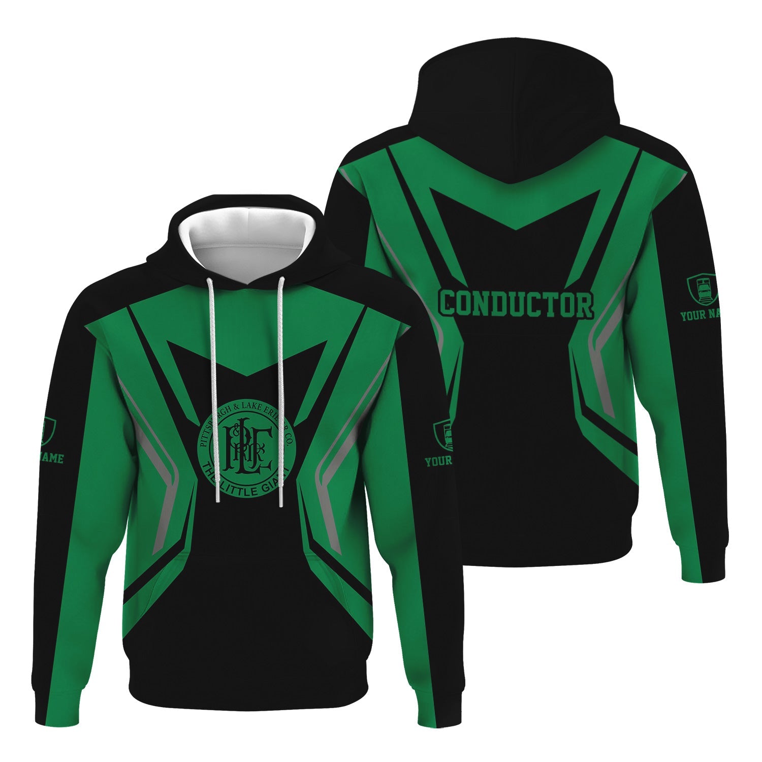 Railspirit Personalized Pittsburgh And Lake Erie Railroad Hoodie Unique Style with Custom Job Train Zip Up Hoodie