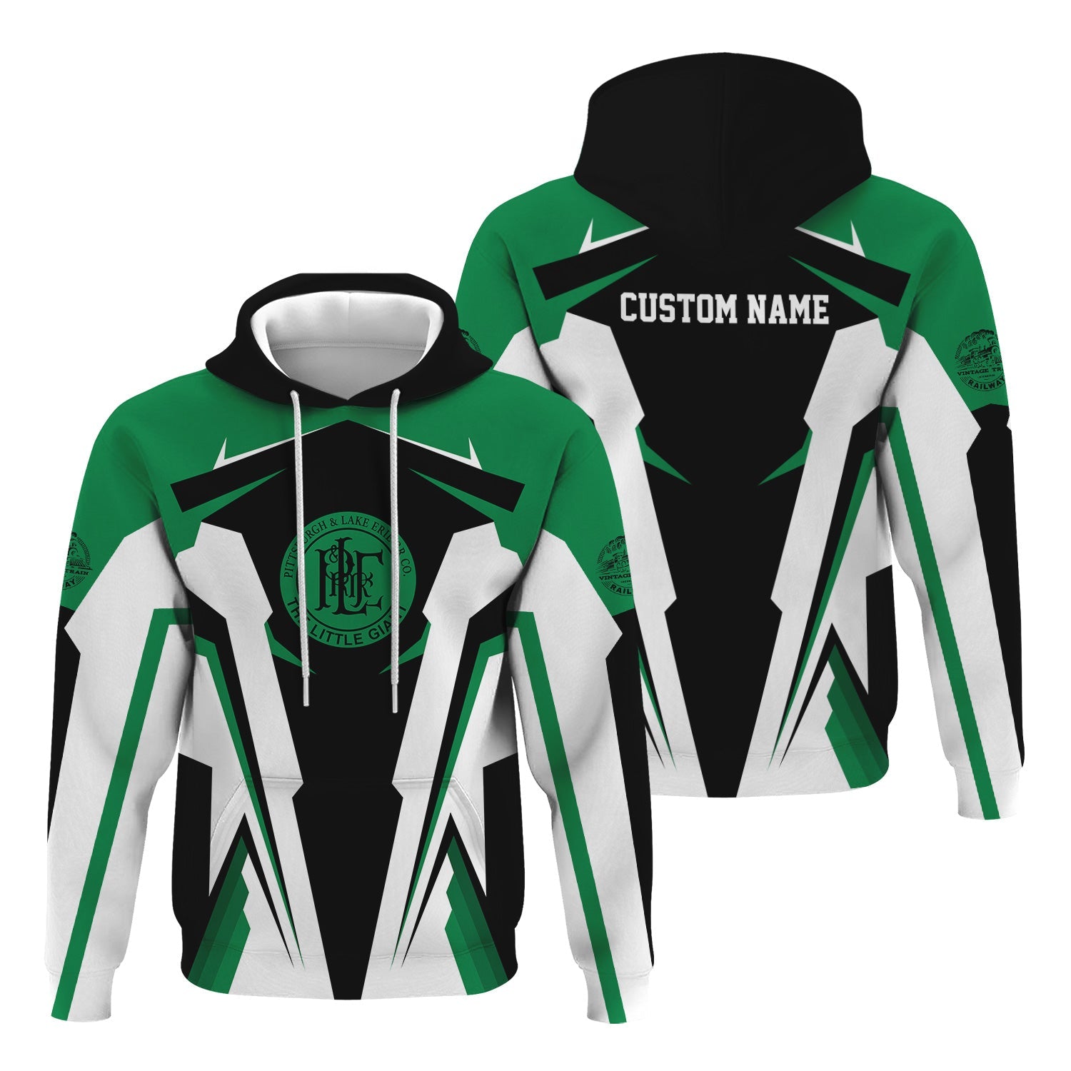 Railspirit Personalized Pittsburgh And Lake Erie Railroad Hoodie Strong Line Style Train Hoodie Gift Idea For Train Lover