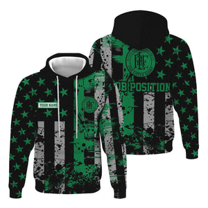 Railspirit Personalized Pittsburgh And Lake Erie Railroad Hoodie Artistic Paint American Flag Style Train Zip Up Hoodie