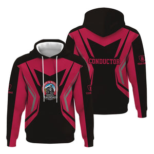 Railspirit Personalized Durango And Silverton Narrow Gauge Railroad Hoodie Unique Style with Custom Job Train Zip Up Hoodie