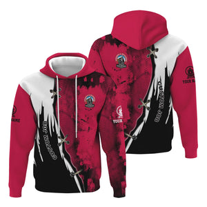 Railspirit Personalized Durango And Silverton Narrow Gauge Railroad Hoodie Retro Stitches Design with Custom Position Train Zip Up Hoodie