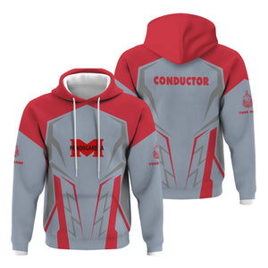 Railspirit Personalized Monongahela Railroad Hoodie Futuristic Design with Custom Job Train Zip Up Hoodie
