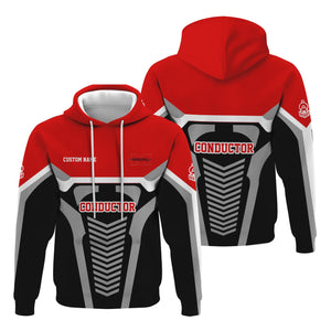 Railspirit Personalized Monongahela Railroad Hoodie Track-Inspired with Custom Job Position Train Zip Up Hoodie