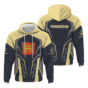 Railspirit Personalized Strasburg Railroad Hoodie Futuristic Design with Custom Job Train Zip Up Hoodie