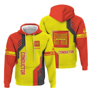 Railspirit Personalized Strasburg Railroad Hoodie Unique Railway Style with Custom Job Train Zip Up Hoodie