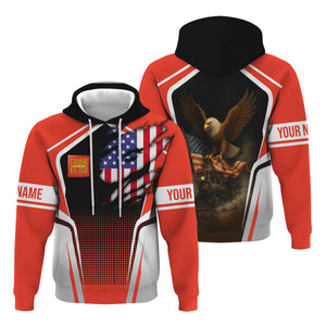 Railspirit Personalized Strasburg Railroad Hoodie American Eagle Vintage Train Zip Up Hoodie