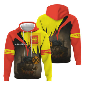 Railspirit Personalized Strasburg Railroad Hoodie Angry Train Hoodie Gift Idea For Train Lover