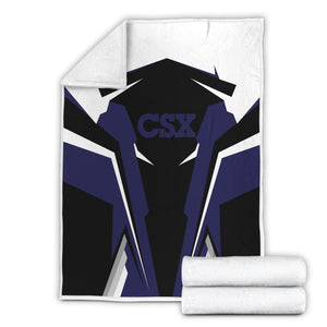 Railspirit Personalized CSX Transportation Railroad Blanket Strong Line Train Blanket Gift Idea For Train Lover