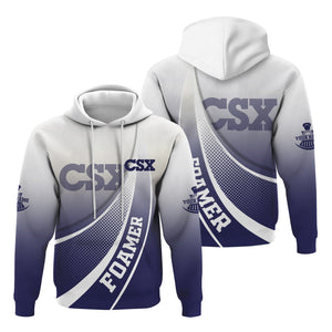 Railspirit Personalized CSX Transportation Railroad Hoodie Railway-Themed Style Zip Up Hoodie Gift Idea For Trainspotter