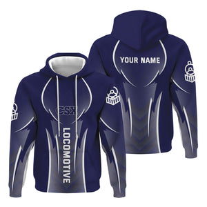 Railspirit Personalized CSX Transportation Railroad Hoodie Striking Line Style Train Zip Up Hoodie For Locomotive Lovers