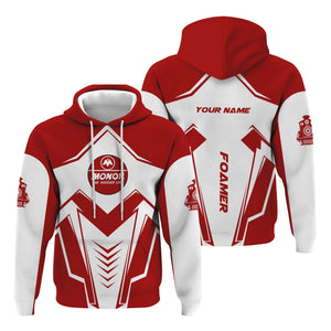 Railspirit Personalized Monon Railroad Hoodie Railway Trainspotter Style Zip Up Hoodie Gift Idea For Foamers