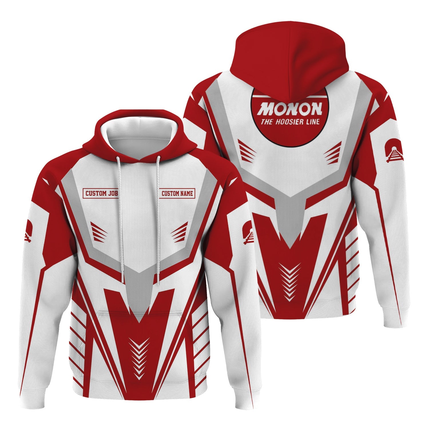 Railspirit Personalized Monon Railroad Hoodie Workwear-Inspired with Custom Position Train Zip Up Hoodie