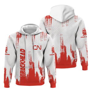 Railspirit Personalized Canadian National Railroad Hoodie Paint Impact Design Train Zip Up Hoodie for Trackhead