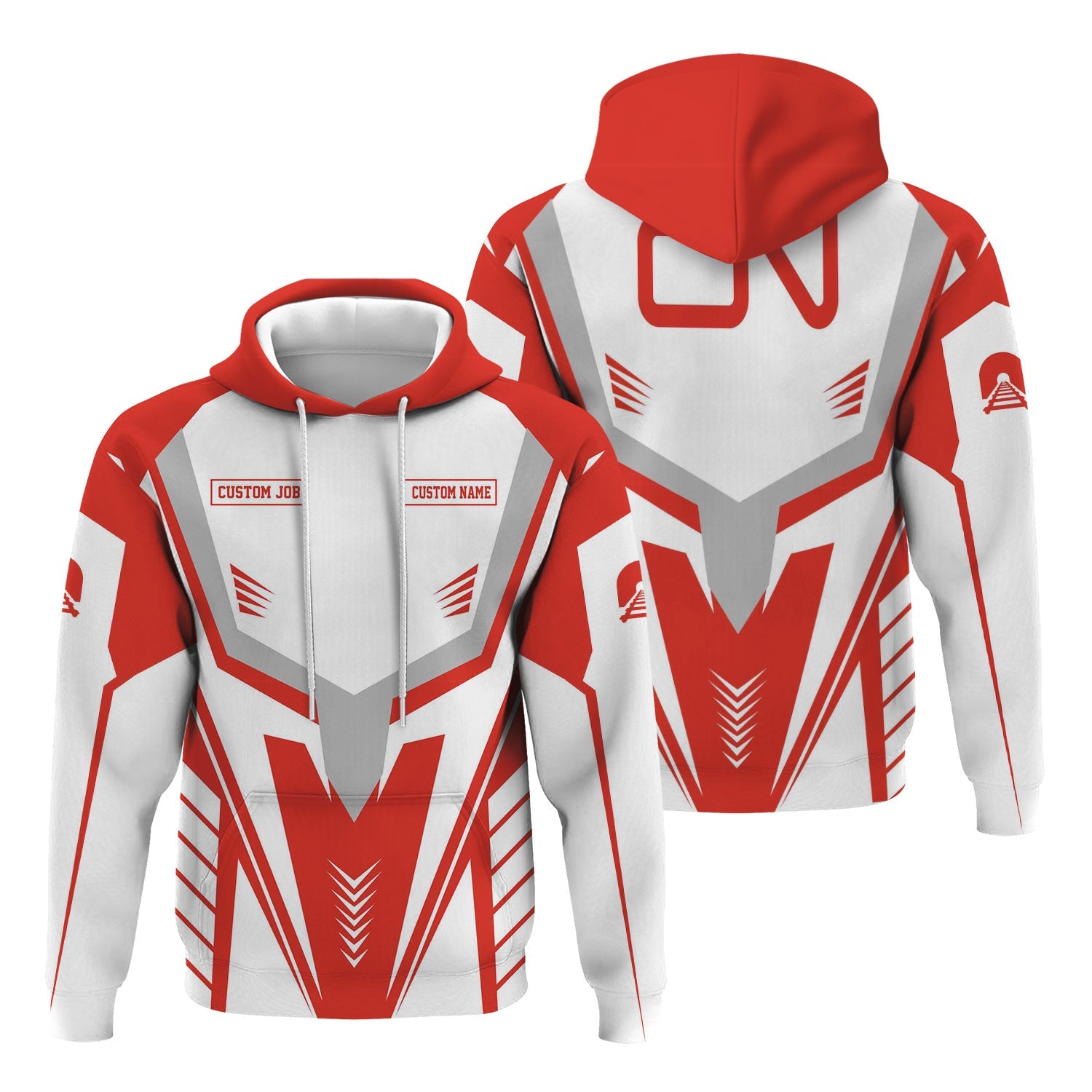 Railspirit Personalized Canadian National Railroad Hoodie Workwear-Inspired with Custom Position Train Zip Up Hoodie