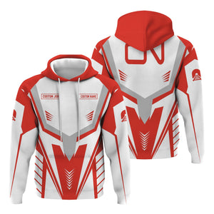 Railspirit Personalized Canadian National Railroad Hoodie Workwear-Inspired with Custom Position Train Zip Up Hoodie