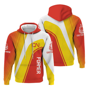 Railspirit Personalized Canadian National Railroad Hoodie Vibrant Striking Style Zip Up Hoodie For Rail Enthusiasts