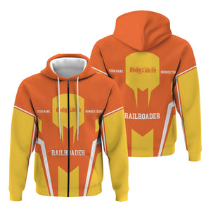 Railspirit Personalized Wheeling And Lake Erie Railroad Hoodie Custom Year Railroader Zip Up Hoodie Gift Idea For Train Lover