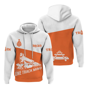 Railspirit Custom Name Wheeling And Lake Erie Railroad Hoodie One Track Mind Printed Zip Hoodie