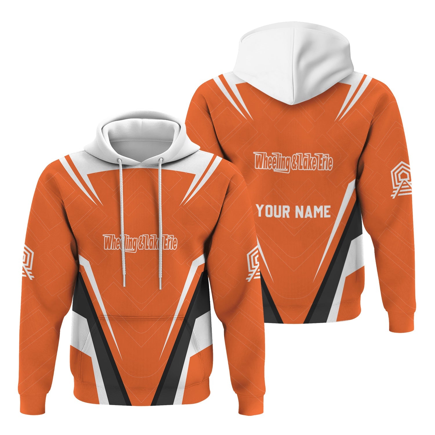 Railspirit Personalized Wheeling And Lake Erie Railroad Hoodie Railway Inspired Apparel Train Zip Up Hoodie For Train Lovers